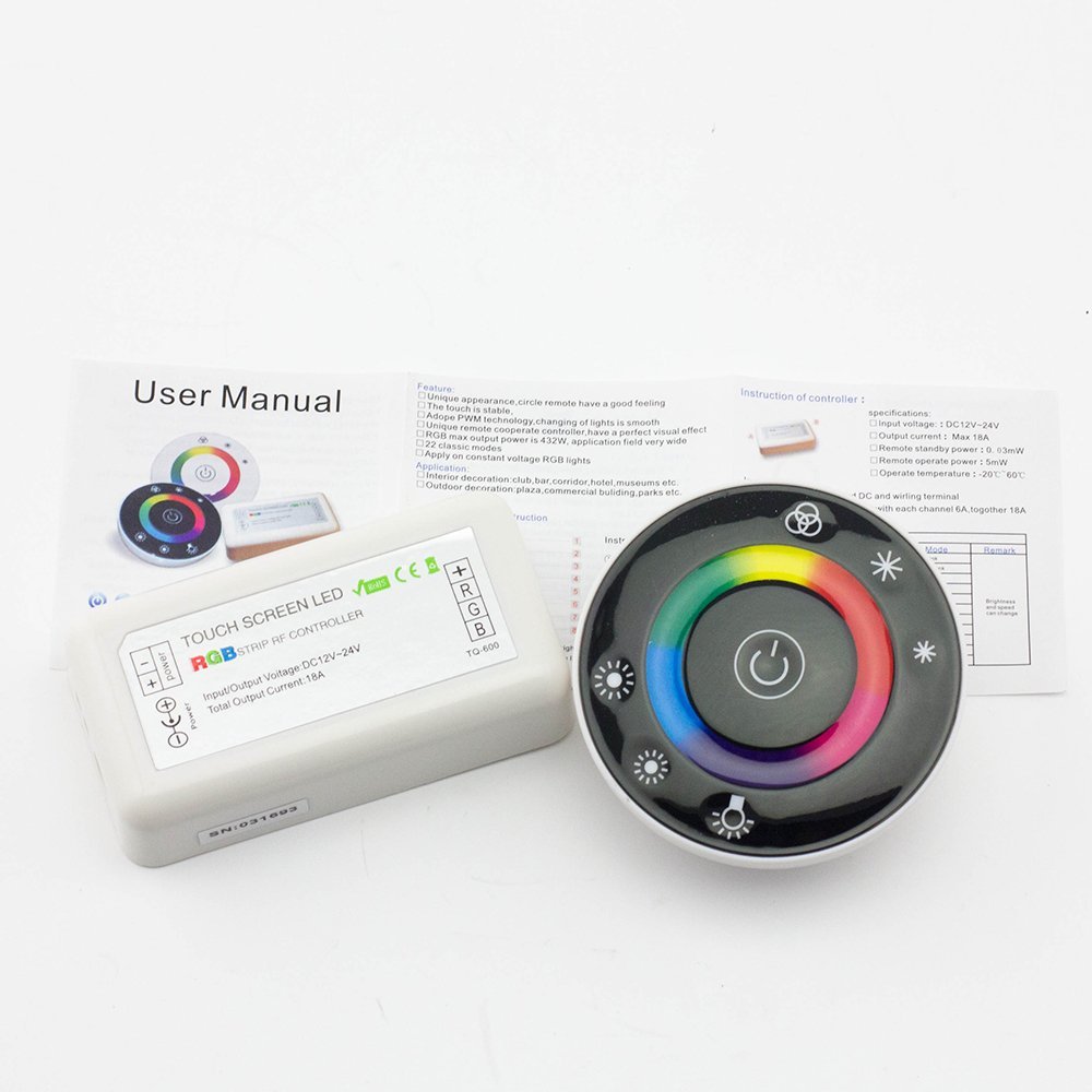 DC12/24V Max 18A 6A3CH, UFO Circular Touch Panel LED RGB Wireless RF Remote Controller For Color Change Led Strips DC12/24V Max 18A 6A3CH, UFO Circular Touch Panel LED RGB Wireless RF Remote Controller For Color Change Led Strips